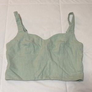 Abercrombie & Fitch Linen Crop Top